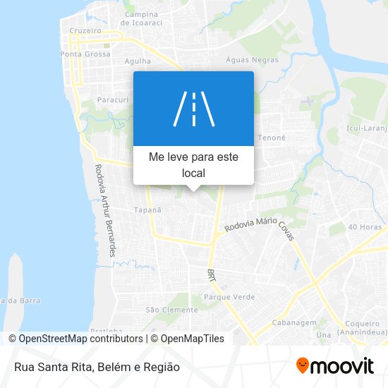Rua Santa Rita mapa