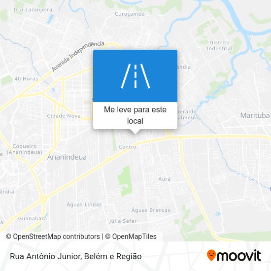 Rua Antônio Junior mapa