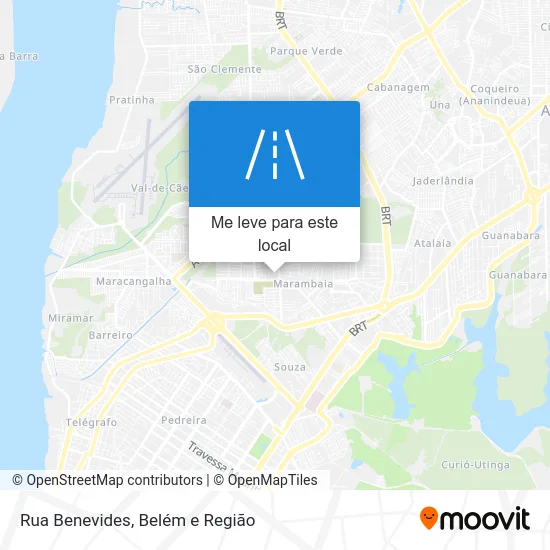 Rua Benevides mapa