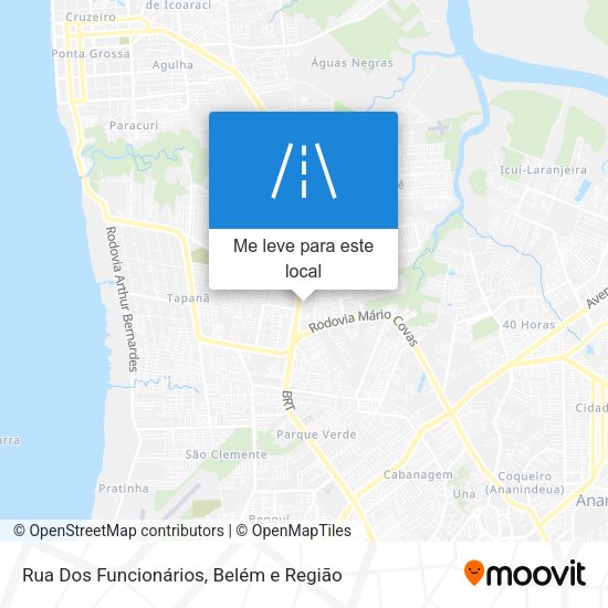 Rua Dos Funcionários mapa