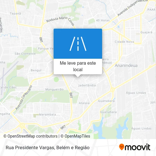 Rua Presidente Vargas mapa
