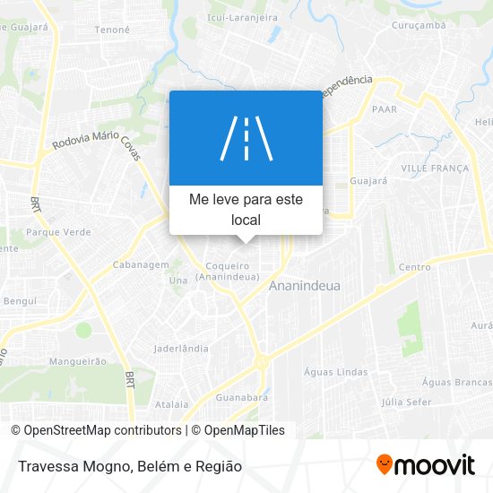 Travessa Mogno mapa