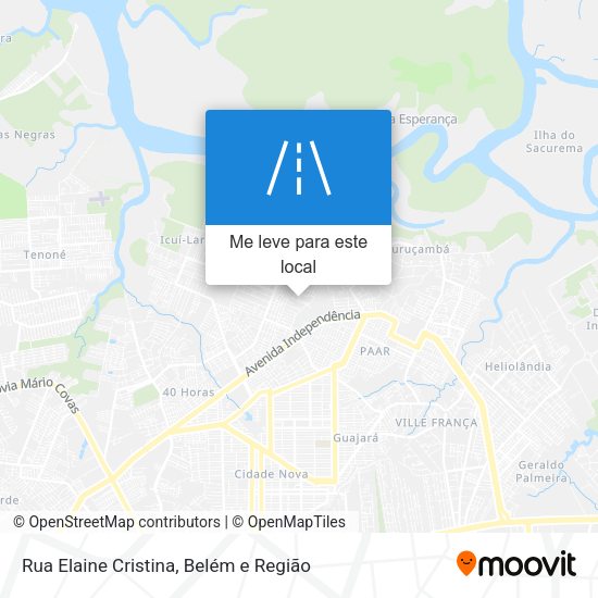 Rua Elaine Cristina mapa