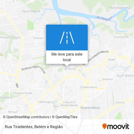 Rua Tiradentes mapa