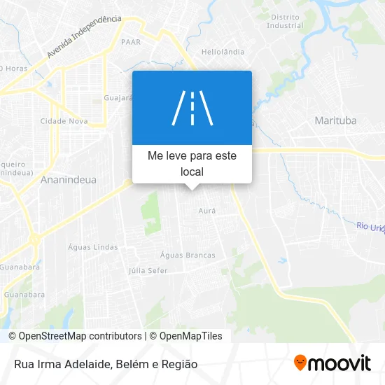 Rua Irma Adelaide mapa