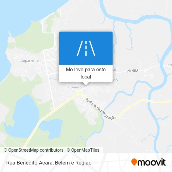 Rua Benedito Acara mapa