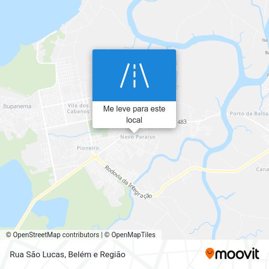 Rua São Lucas mapa