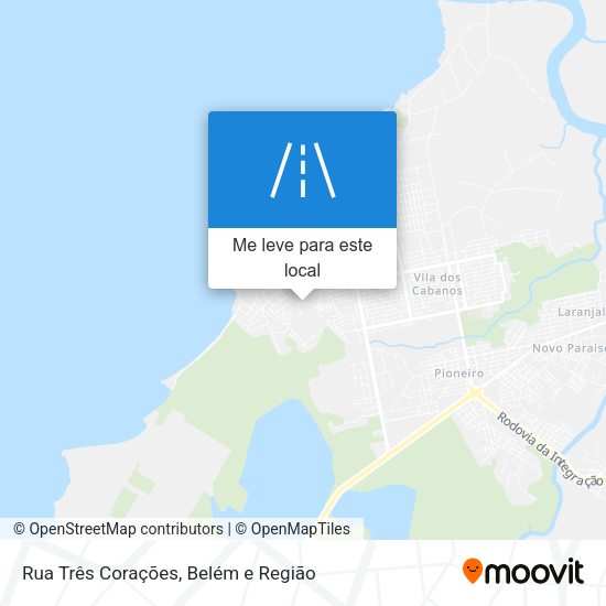 Rua Três Corações mapa