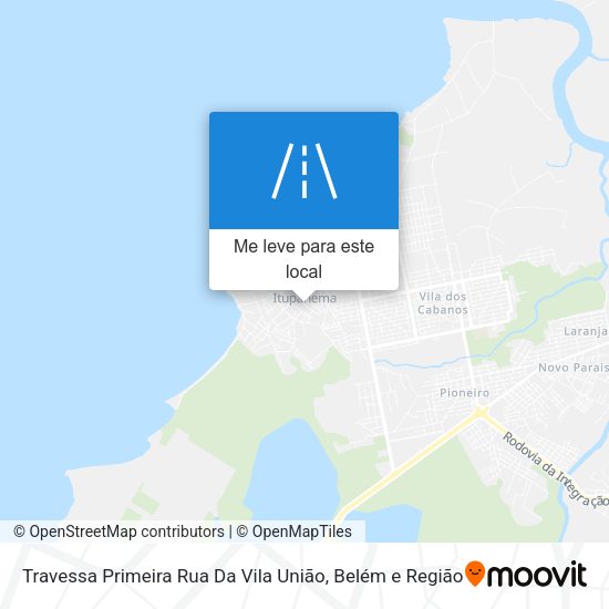 Travessa Primeira Rua Da Vila União mapa