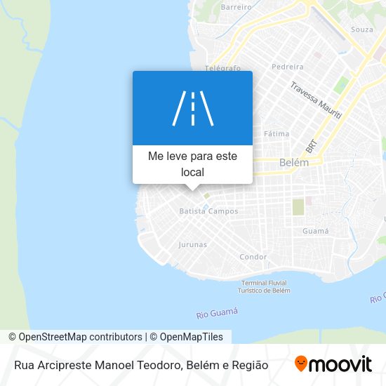 Rua Arcipreste Manoel Teodoro mapa