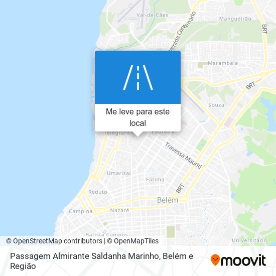 Passagem Almirante Saldanha Marinho mapa