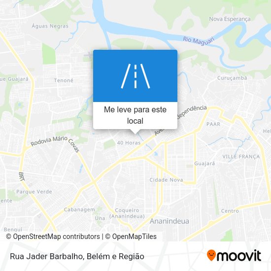 Rua Jader Barbalho mapa