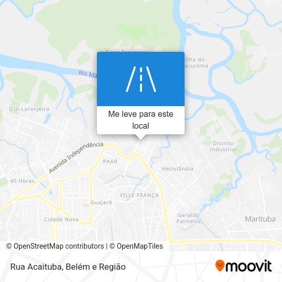 Rua Acaituba mapa