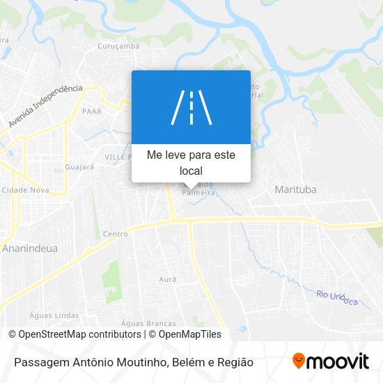 Passagem Antônio Moutinho mapa