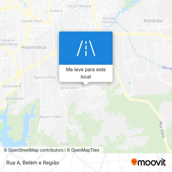 Rua A mapa