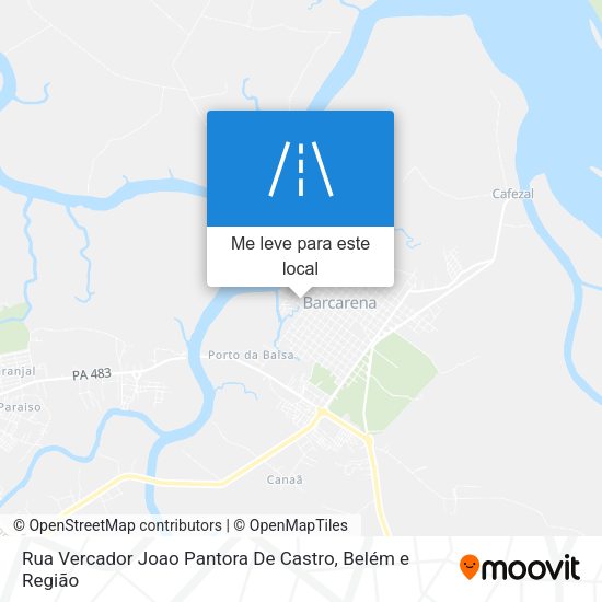 Rua Vercador Joao Pantora De Castro mapa