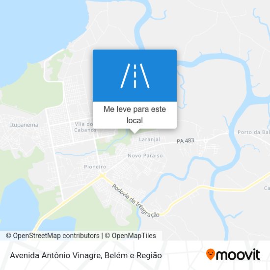 Avenida Antônio Vinagre mapa