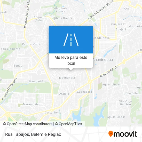 Rua Tapajós mapa