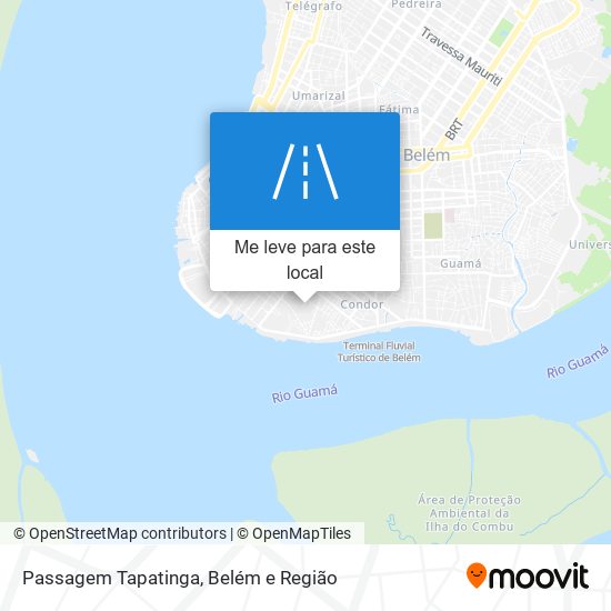 Passagem Tapatinga mapa