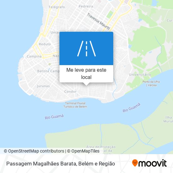 Passagem Magalhães Barata mapa