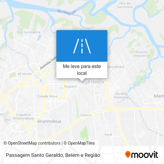 Passagem Santo Geraldo mapa