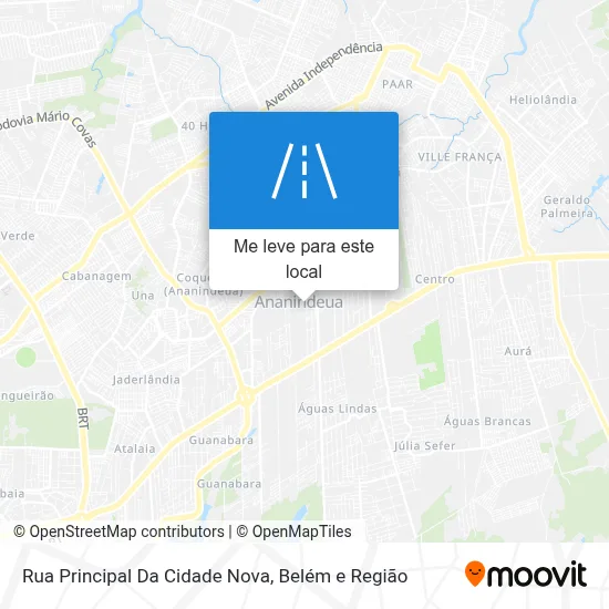 Rua Principal Da Cidade Nova mapa