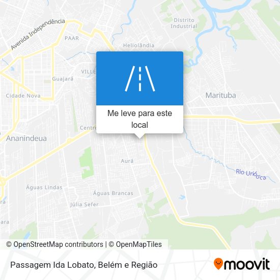 Passagem Ida Lobato mapa