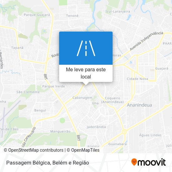 Passagem Bélgica mapa
