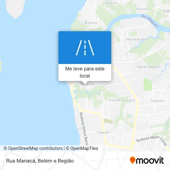 Rua Manacá mapa