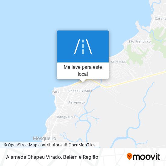 Alameda Chapeu Virado mapa