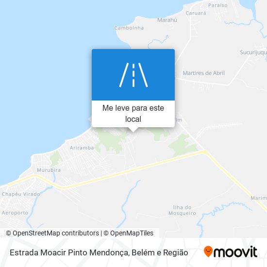 Estrada Moacir Pinto Mendonça mapa