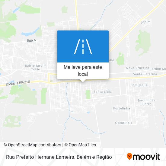 Rua Prefeito Hernane Lameira mapa