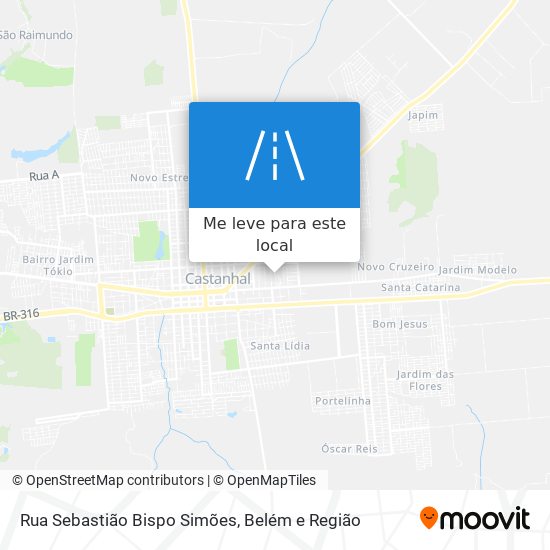 Rua Sebastião Bispo Simões mapa