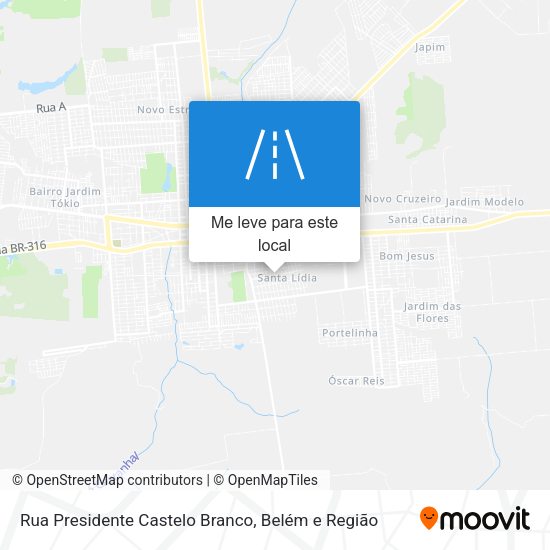 Rua Presidente Castelo Branco mapa