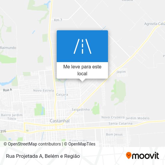Rua Projetada A mapa