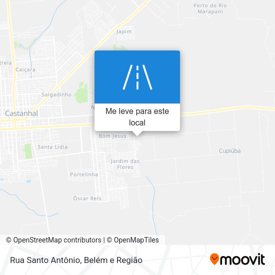 Rua Santo Antônio mapa