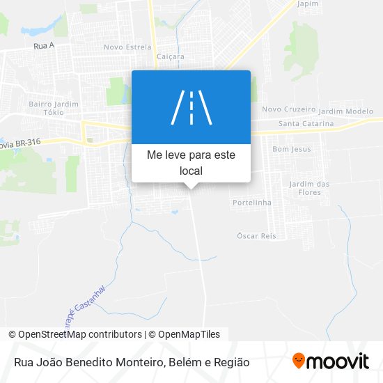 Rua João Benedito Monteiro mapa