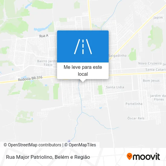 Rua Major Patriolino mapa