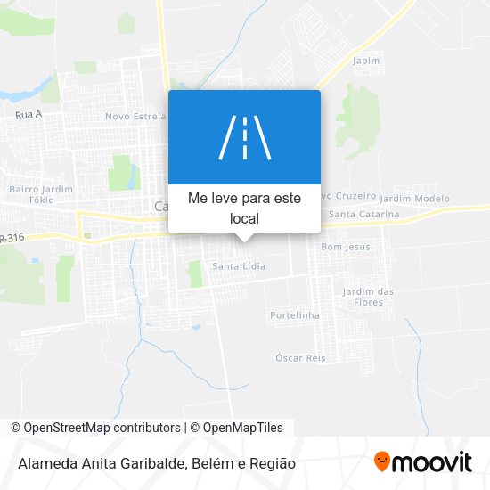 Alameda Anita Garibalde mapa