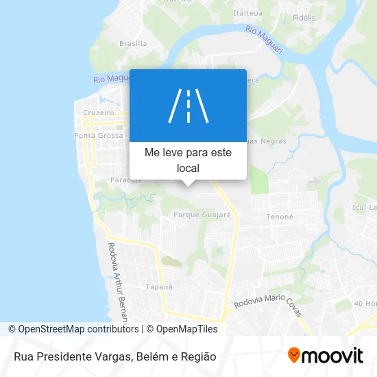 Rua Presidente Vargas mapa