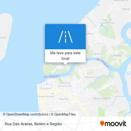 Rua Das Araras mapa