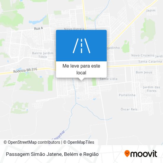 Passagem Simão Jatene mapa
