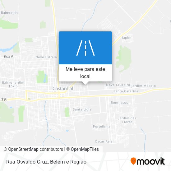 Rua Osvaldo Cruz mapa