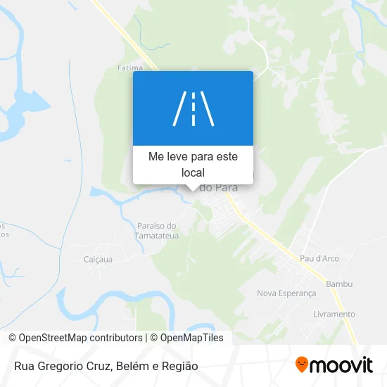 Rua Gregorio Cruz mapa