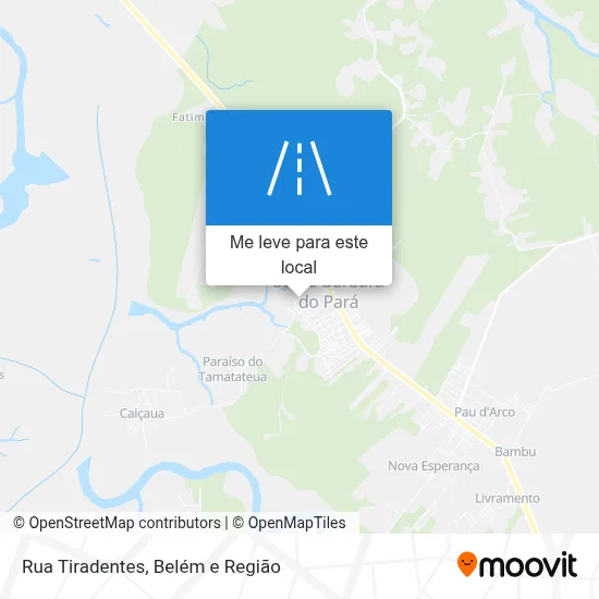 Rua Tiradentes mapa