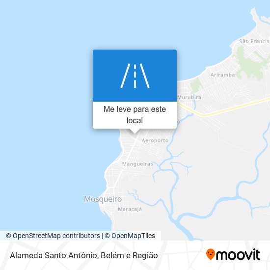 Alameda Santo Antônio mapa