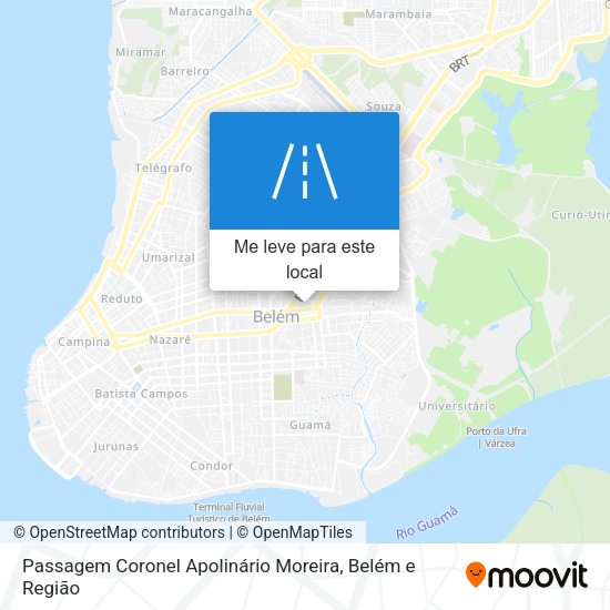 Passagem Coronel Apolinário Moreira mapa