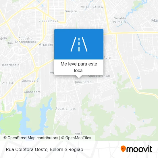 Rua Coletora Oeste mapa