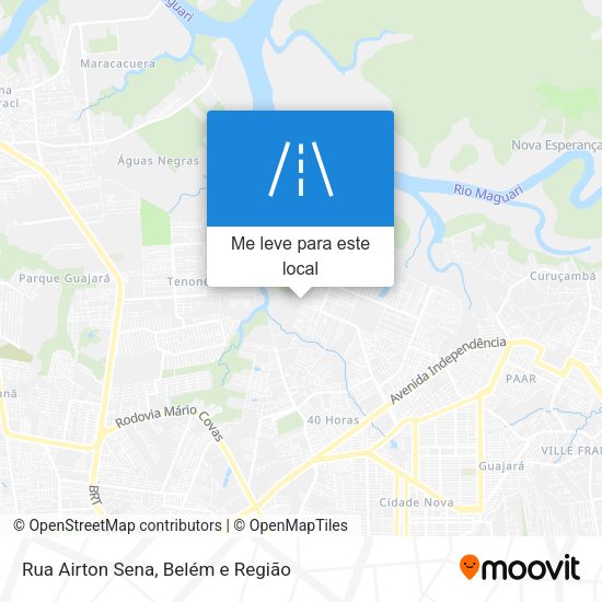 Rua Airton Sena mapa
