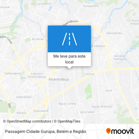 Passagem Cidade Gurupa mapa
